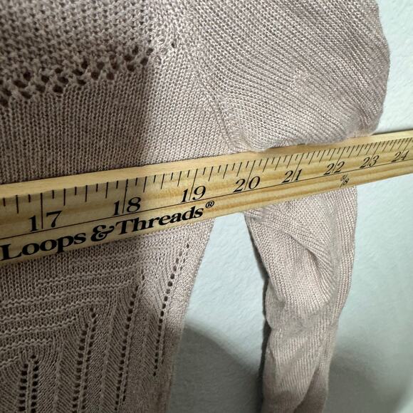 Torrid Women’s 1X Open Front Cardigan Beige Lightweight Knit Long Sleeve Boho - Picture 6 of 7